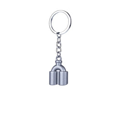 JDM Mini Exhaust Pipe Tail Shaped Model Car Metal Keychain Keyring Keyfob Key Chain Ring Accessories Pendent