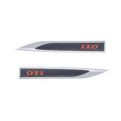 2Pcs Universal GTI Logo Car Metal Alloy Body Side Fender Knife Emblem Stickers