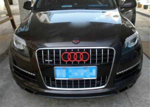 Black-Red Car Auto Logo 3D Metal Emblem Badge Decals Skeleton Half Skull