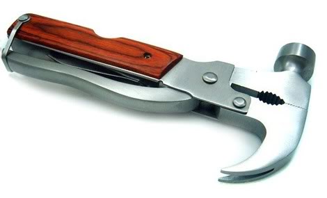 Multipurpose Hammer Knife + Carry Pouch Tool kit for Car, Office Repairs
