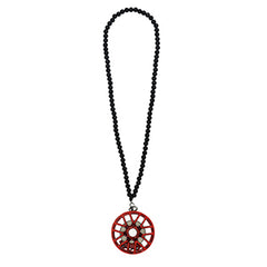 Multi Spoke Red Car Mirror Pendant Decoration Metal Wheel Hub Hanging Ornaments Auto Interior