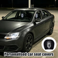 Creative Car Headrest Covers,Ghost Face Headrest Covers,Scary Covers for Cars,Stretchy Seat Headrest Protector,Funny Cover for Auto,Vehicle,Truck, SUV,Washable Elastic Fabric(2pcs)