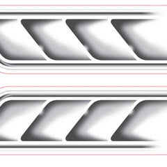 2pcs Funny Hood 4 Scoop Decor Vinyl Sticker Car Body Window SUV Door Helmet 3D Decals