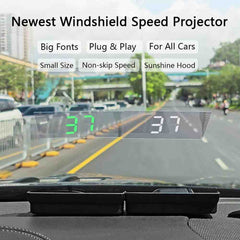 HUD Head Up Display for Car,Universal Digital Speedometer Smart Gauge Speedometer GPS Digital Speed Meter Tachometer for Car,KMH,White