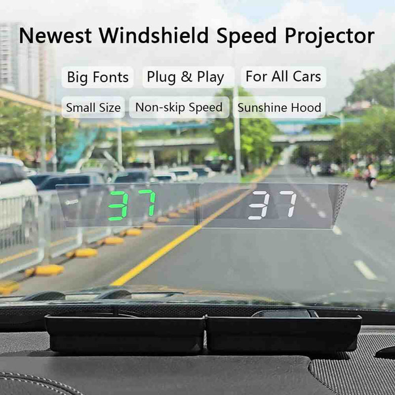 HUD Head Up Display for Car,Universal Digital Speedometer Smart Gauge Speedometer GPS Digital Speed Meter Tachometer for Car,KMH,White