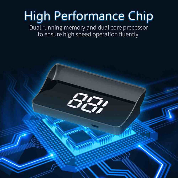 HUD Head Up Display for Car,Universal Digital Speedometer Smart Gauge Speedometer GPS Digital Speed Meter Tachometer for Car,KMH,White