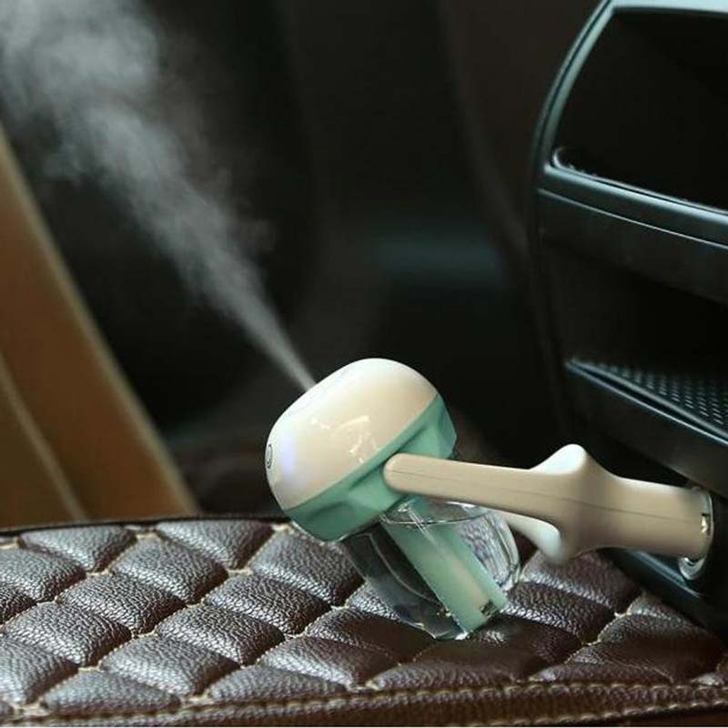Mini Car Air Humidifier Essential Oil Diffuser Ultrasonic Aroma Mist Purifier (Assorted Color)