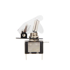 illuminated LED Toggle Switch With Missile Style Flick Cover 12V Car Dash CLEAR
