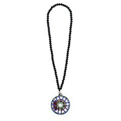 Multi Spoke Royal Blue Car Mirror Pendant Decoration Metal Wheel Hub Hanging Ornaments Auto Interior