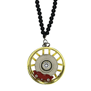 Multi Spoke Golden Car Mirror Pendant Decoration Metal Wheel Hub Hanging Ornaments Auto Interior