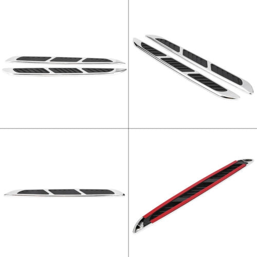 2x ABS Car SUV Exterior Hood Air Flow Fender Side Vent Intake Decoration Sticker