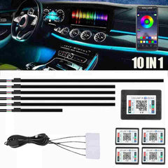 Automotive 64 Color RGB Symphony Car Ambient Interior LED Fiber Light