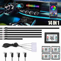 Automotive 64 Color RGB Symphony Car Ambient Interior LED Fiber Light