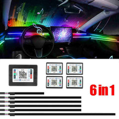Automotive 64 Color RGB Symphony Car Ambient Interior LED Fiber Light