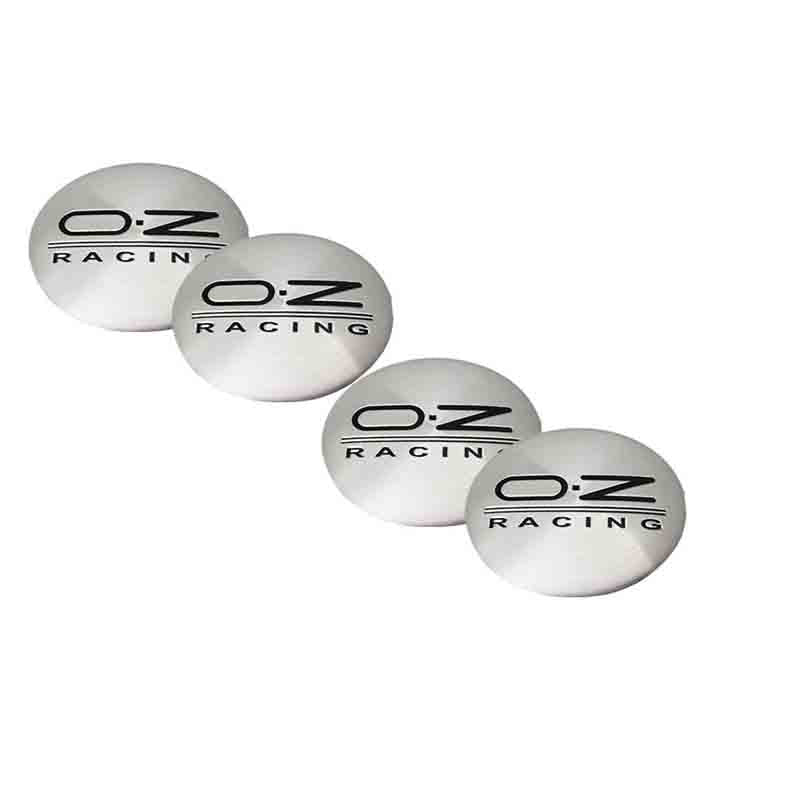 4pcs O.Z RACING Silver Emblem Car Wheel Center Hub Cap Caps Badge Sticker Decal 60mm
