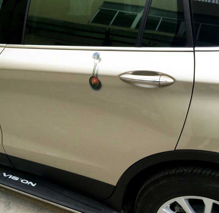 2pcs Ball Key Ring Vinyl Sticker Car Body Window SUV Door Helmet 3D Decals
