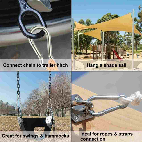 KEYCHAIN HEAVY DUTY 304 STAINLESS STEEL SWING CONNECTOR FOR SPORTS GYM HOME OUTDOOR