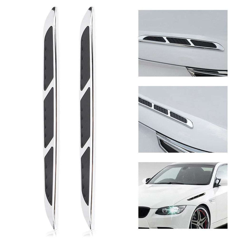 2x ABS Car SUV Exterior Hood Air Flow Fender Side Vent Intake Decoration Sticker