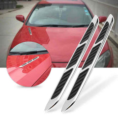 2x ABS Car SUV Exterior Hood Air Flow Fender Side Vent Intake Decoration Sticker
