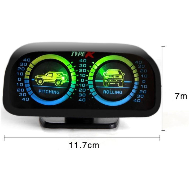Jeep 4X4 Off Road Inclinometer / Clinometer / Landmeter Pitch & Roll Gauges with Back Light