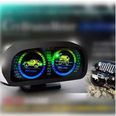 Jeep 4X4 Off Road Inclinometer / Clinometer / Landmeter Pitch & Roll Gauges with Back Light