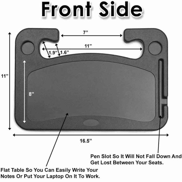 Laptop iPad Notebook Tablet Car Mount Travel Desk Steering Wheel Table Food Tray