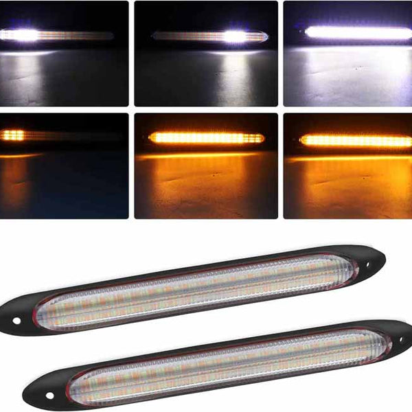 LED Flexible DRL led Tears Strip Light Daytime Running Sequential Switchbacks Turn Signals Lights -34.5