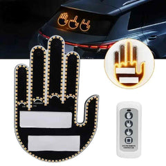 LED Illuminated Gesture Car Finger Light with Remote Hand Lamp(Battery Not Included)