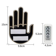 LED Illuminated Gesture Car Finger Light with Remote Hand Lamp(Battery Not Included)