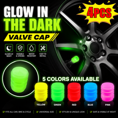 4 Pcs Color Car Truck Tyre Valve Caps Luminous Glow Car Tire Air Stem Valve Cap Covers