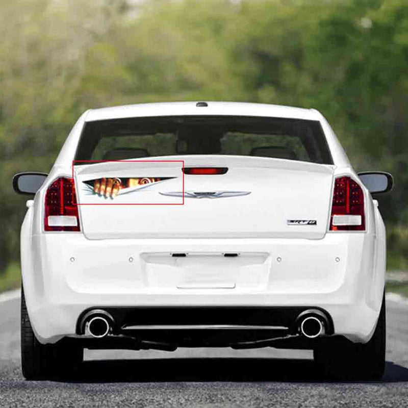Funny Peeking Human Eye Decor Vinyl Sticker Car Body Window SUV Door Helmet 3D Decals