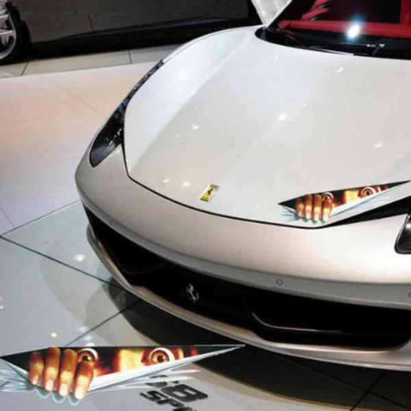Funny Peeking Human Eye Decor Vinyl Sticker Car Body Window SUV Door Helmet 3D Decals