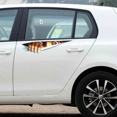 Funny Peeking Human Eye Decor Vinyl Sticker Car Body Window SUV Door Helmet 3D Decals