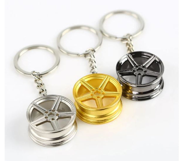 MBDESIGN K1 5 Spoke Alloy Wheel Keychain (Mix Color)