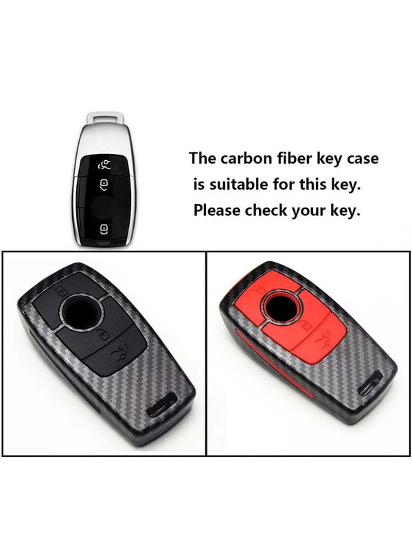 New Mercedes Benz 3 Button ABS+Silicone Car Key Cover Case With Keychain