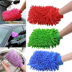 Microfiber Wash and Dust Cleaning Vehicle Washing Hand Glove