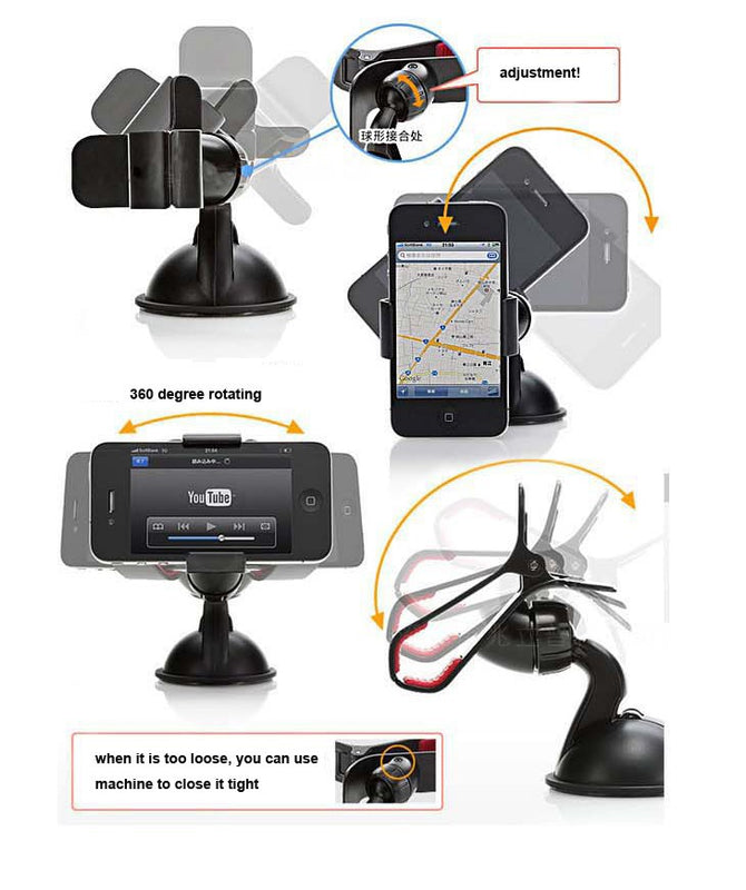 Universal Car Windshield Mount Stand Holder for iPhone Mobile Phone GPS PDA