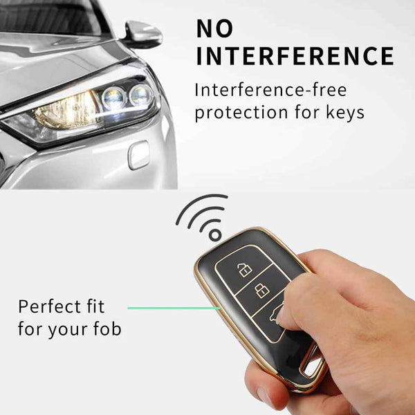 Morris Garages MG 3 Button Smart TPU Car Key Cover For Hector