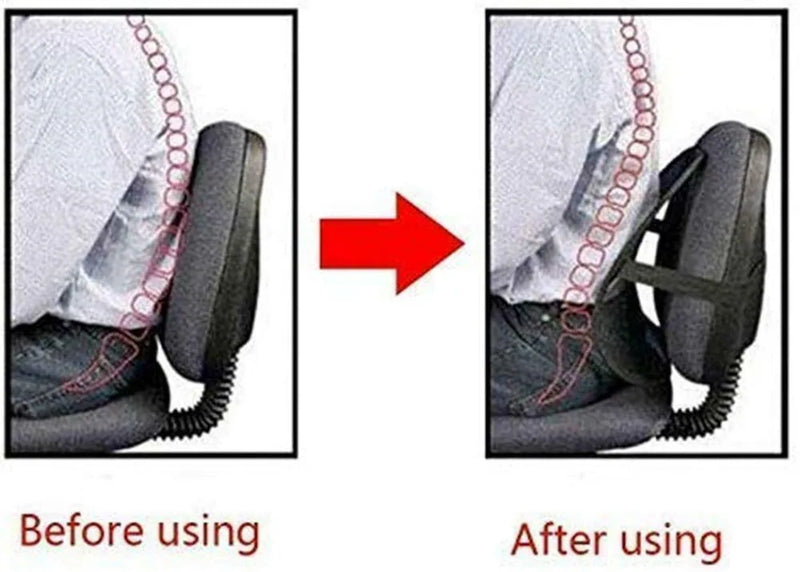 1 Pc Universal Car Seat Back Support Massage Chair Pillow Waist Support Lumbar Fan Pad Car Seat Cushion Home office