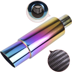 Double Round Multicolor Exhaust for Cars,Boost BHP & sounds like Sports Cars - SMALL