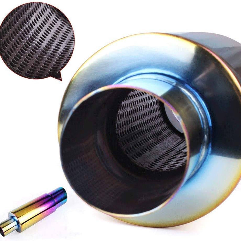 Double Round Multicolor Exhaust for Cars,Boost BHP & sounds like Sports Cars - SMALL