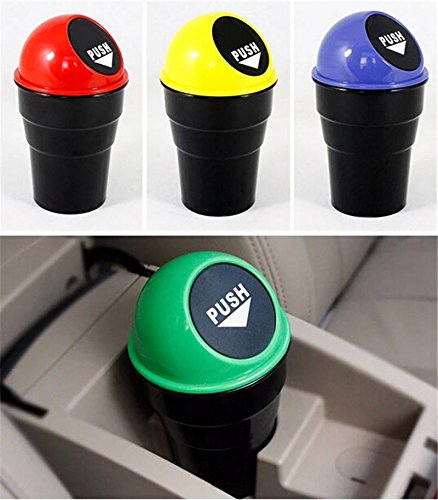 Multicolour Car Trash Bin, Garbage Storage Glass Dust Bin (With Lid, Without Outer Packaging, Universal Size, Fits in All Cars)