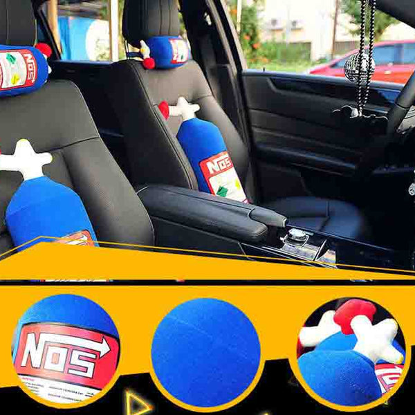 N0S Nitrogen Bottle Car Seat Headrest / Neck Rest Cushion Pillow Pad.