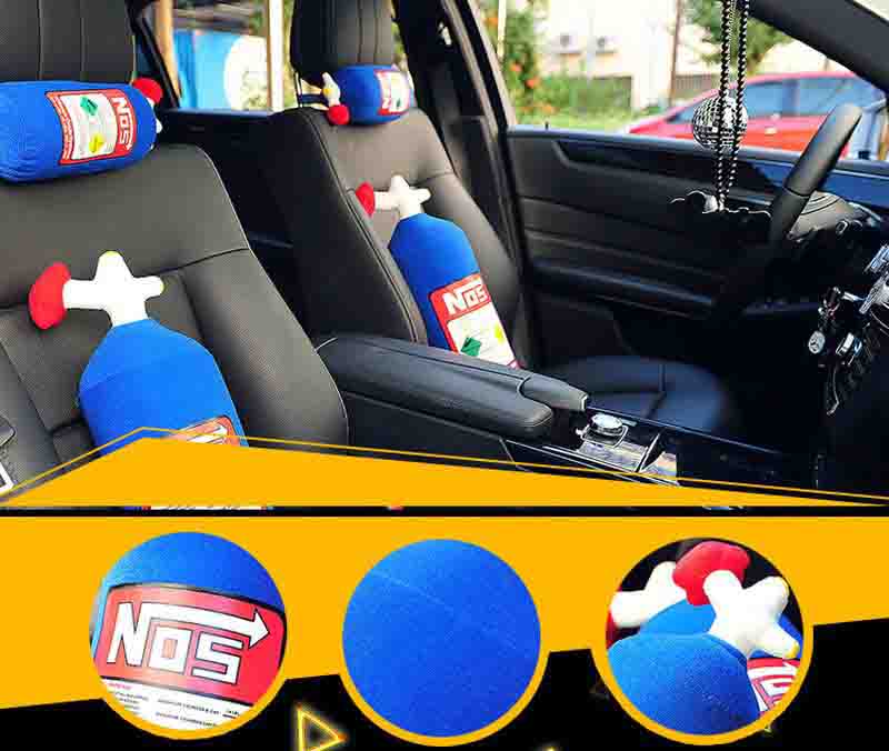 N0S Nitrogen Bottle Car Seat Headrest / Neck Rest Cushion Pillow Pad.