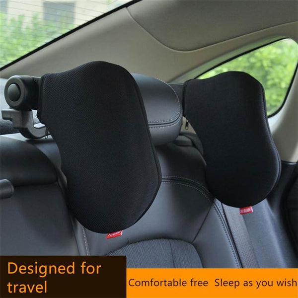1pc BEIGE Car Seat Headrest Pad Memory Foam Pillow Head Neck Rest Support Cushion