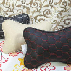 High Quality Universal Neck Pillow Head Rest Cushion Black & White (Set of 2 Pc)