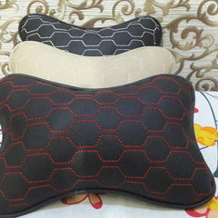 High Quality Universal Neck Pillow Head Rest Cushion Black & White (Set of 2 Pc)