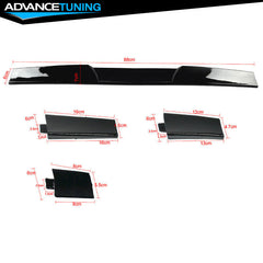 Universal Fitment Rear Window Windscreen Roof Spoiler Wing Adjustable Gloss Black