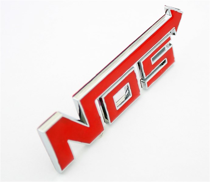 Red N0S Nitrous Oxide Sporty 3D Badge Logo Sticker Tuning Emblem for Car