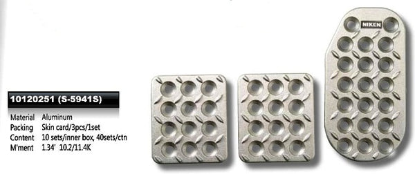 Niken Non Slip Pedal Pads Silver S-5941 (Taiwan)